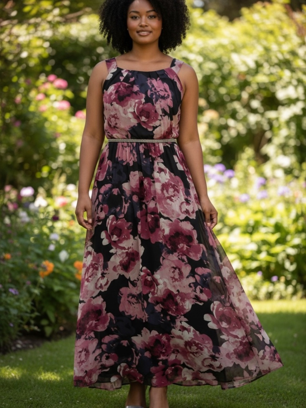 ✨ Ignite Evenings Formal Floral Sleeveless Dress - size 16W